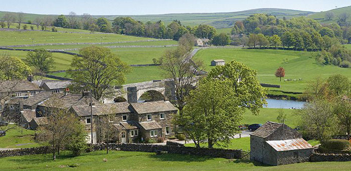 View of Fell Beck & Burnsall village (Copyright - Rural Retreats) Fell Beck Cottage in Burnsall village in Yorkshire Dales